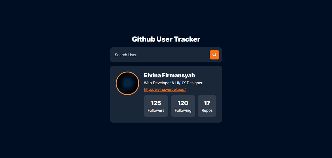 Github User Tracker